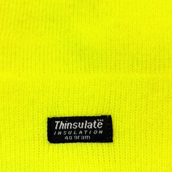 Thinsulate Lightweight Thermal Fluorescent Yellow Unisex Toque - Picture 2 of 4